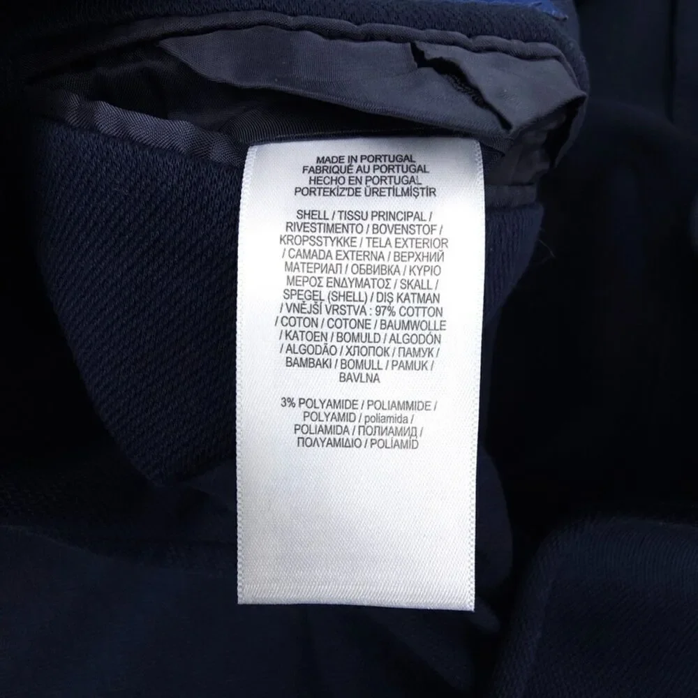 POLO Ralph Lauren Unlined Knit Blazer Jacket Navy Blue Old Money Quiet Luxury 42